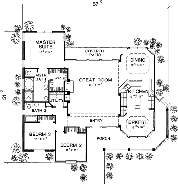 Architectural House Design - Country Floor Plan - Main Floor Plan #472-215