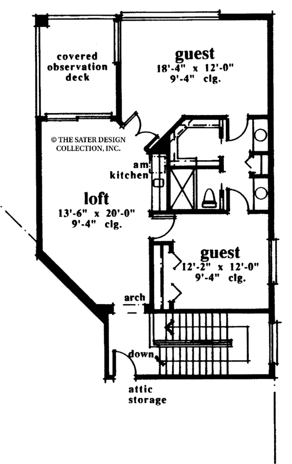 House Plan Design - Mediterranean Floor Plan - Upper Floor Plan #930-86