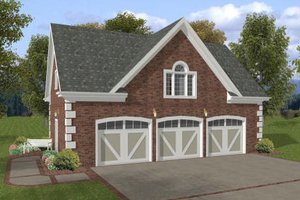 Colonial Exterior - Front Elevation Plan #56-551