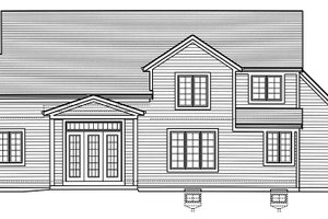 Exterior - Rear Elevation for Country House Plan #46-867 - 4 bed, 2.5 bath