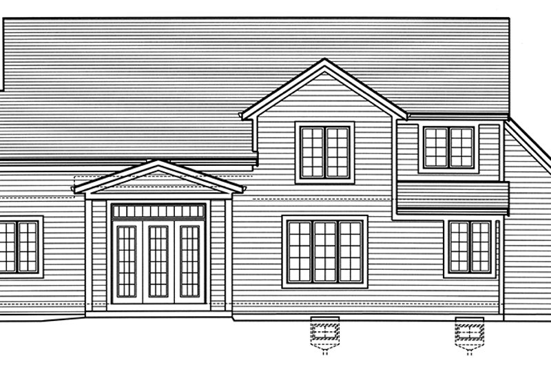 Home Plan - Exterior - Rear Elevation for Country House Plan #46-867 - 4 bed, 2.5 bath