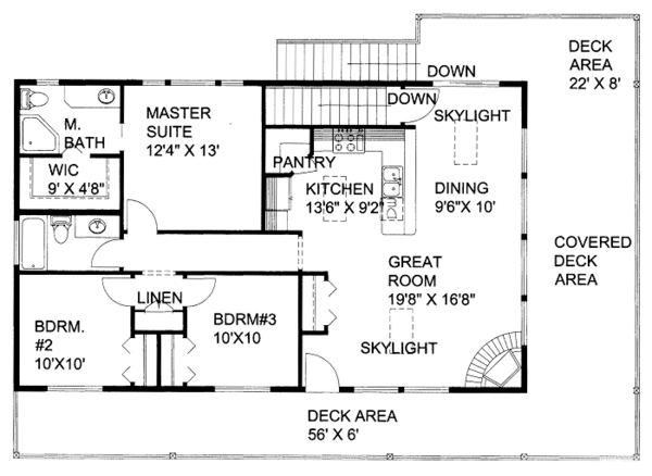 Log Floor Plan - Main Floor Plan #117-679