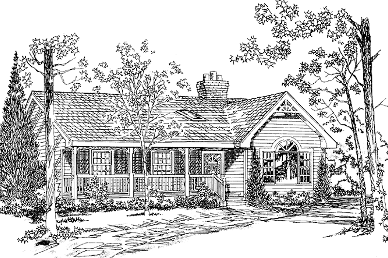House Plan Design - Exterior - Front Elevation 3 for Country House Plan #47-699 - 3 bed, 2 bath