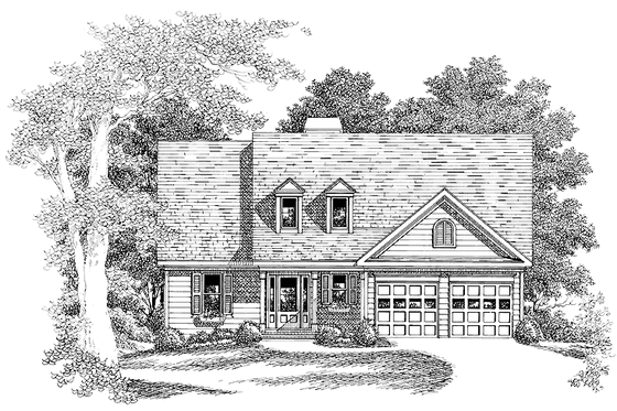Exterior - Front Elevation 3 for Country House Plan #927-548 - 3 bed, 2.5 bath