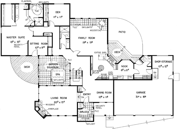 Architectural House Design - Traditional Floor Plan - Main Floor Plan #60-999