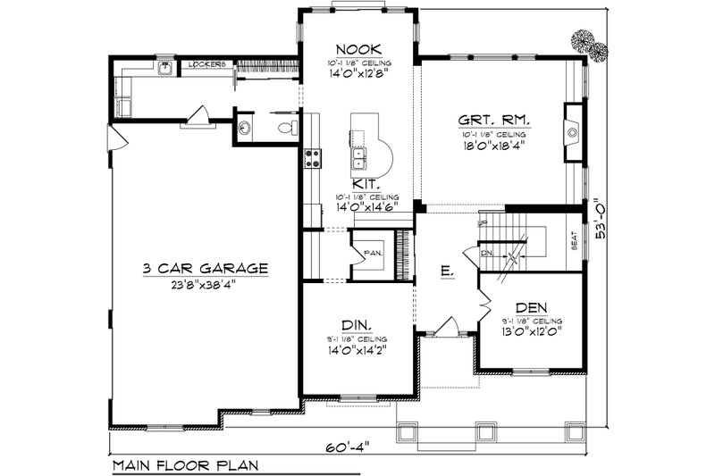 Dream House Plan - Floor Plan - Main Floor for Traditional House Plan #70-1038 - 4 bed, 3.5 bath