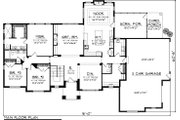 Ranch Style House Plan - 3 Beds 2.5 Baths 2496 Sq/Ft Plan #70-1057 