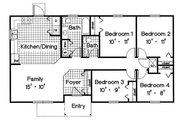 Architectural House Design - Mediterranean Floor Plan - Main Floor Plan #417-582