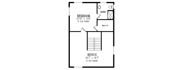 Farmhouse Floor Plan - Upper Floor Plan #1-438
