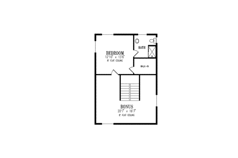 Home Plan - Floor Plan - Upper Floor for Farmhouse House Plan #1-438 - 2 bed, 2.5 bath