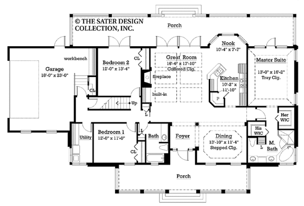 Architectural House Design - Ranch Floor Plan - Main Floor Plan #930-227
