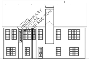 Exterior - Rear Elevation for Country House Plan #927-698 - 3 bed, 2.5 bath