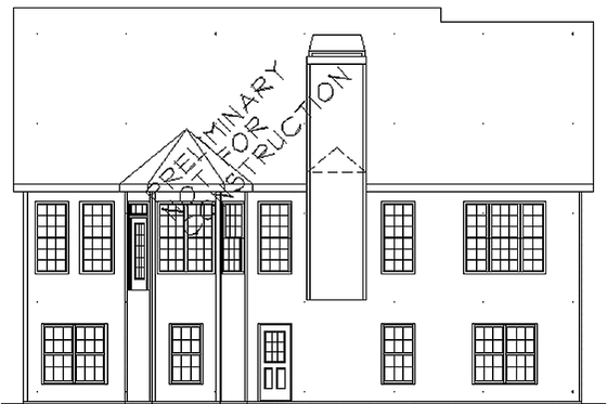 Exterior - Rear Elevation for Country House Plan #927-698 - 3 bed, 2.5 bath