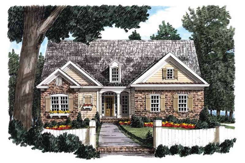 Architectural House Design - Ranch Exterior - Front Elevation Plan #927-828