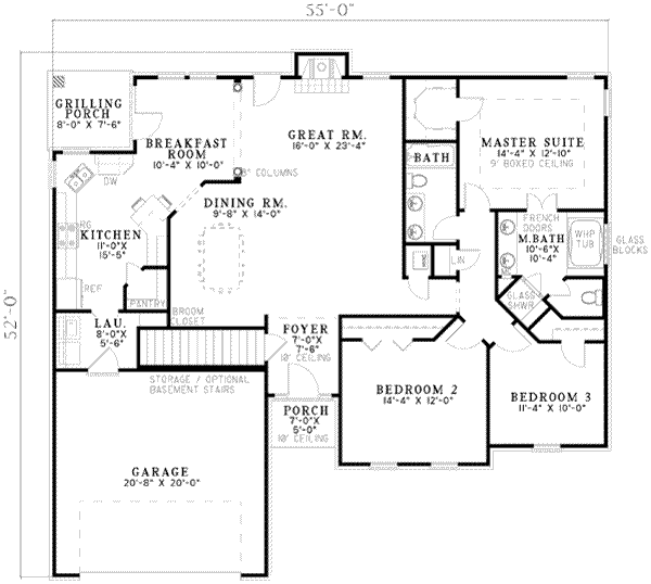 Traditional Floor Plan - Main Floor Plan #17-2088