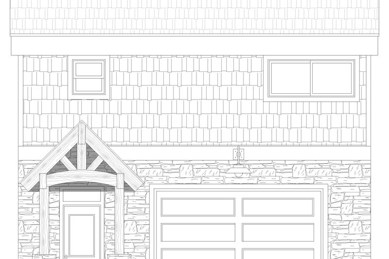 Home Plan - Exterior - Rear Elevation for Modern House Plan #932-1293 - 1 bed, 1 bath