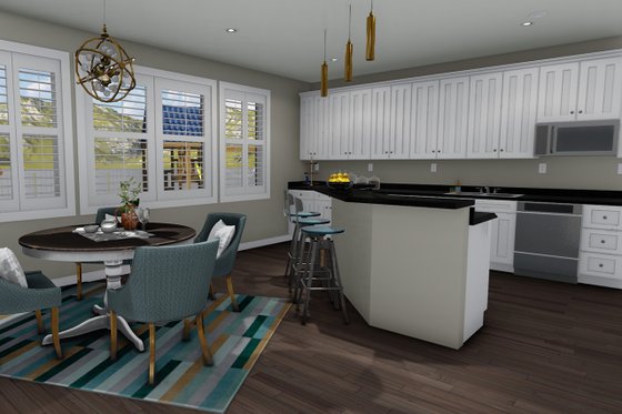 Interior - Kitchen for Ranch House Plan #1060-2 - 2 bed, 2 bath