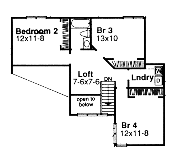 Dream House Plan - Craftsman Floor Plan - Upper Floor Plan #320-731