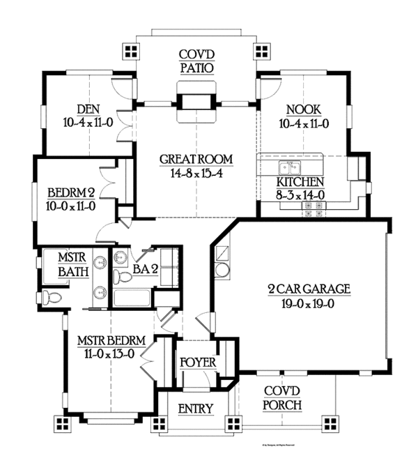 Home Plan - Craftsman Floor Plan - Main Floor Plan #132-528