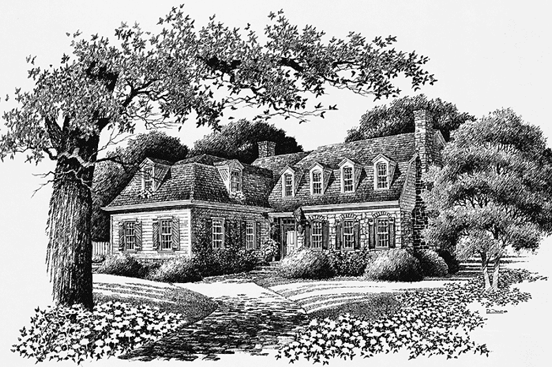 Home Plan - Exterior - Front Elevation 3 for Colonial House Plan #429-93 - 4 bed, 3.5 bath