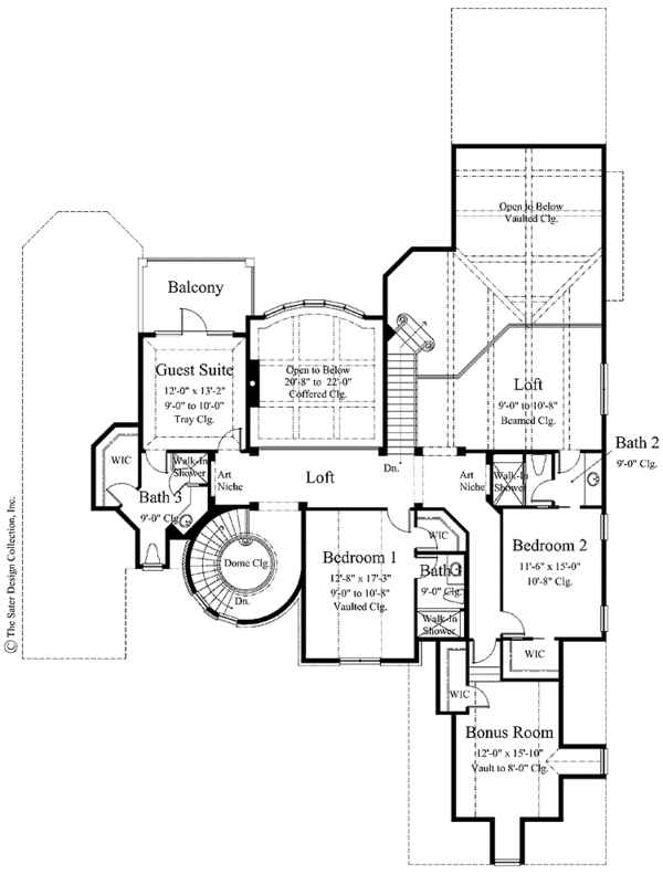Home Plan - Mediterranean Floor Plan - Upper Floor Plan #930-275