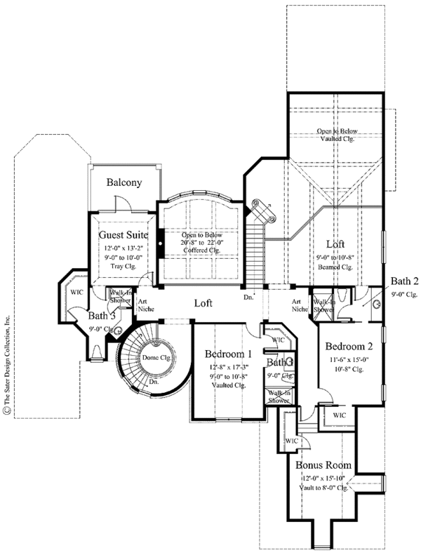 Dream House Plan - Mediterranean Floor Plan - Upper Floor Plan #930-275