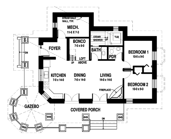 House Plan Design - Traditional Floor Plan - Main Floor Plan #1042-8