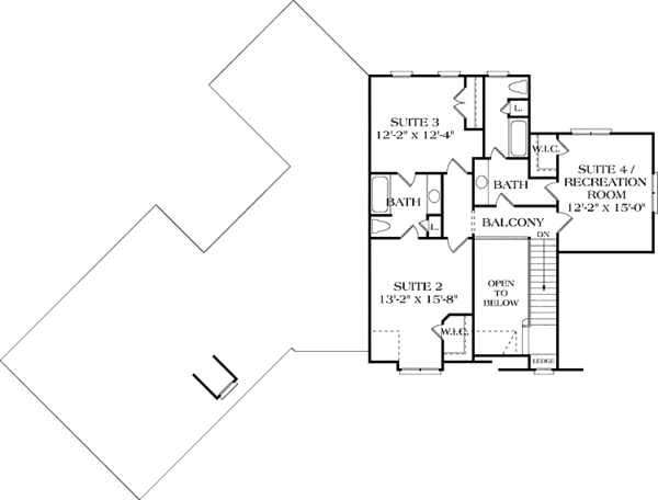Architectural House Design - Country Floor Plan - Upper Floor Plan #453-274