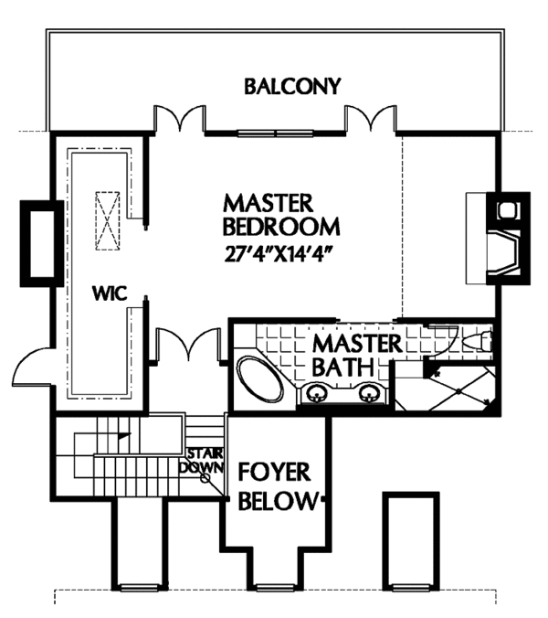 House Plan Design - Country Floor Plan - Upper Floor Plan #999-21
