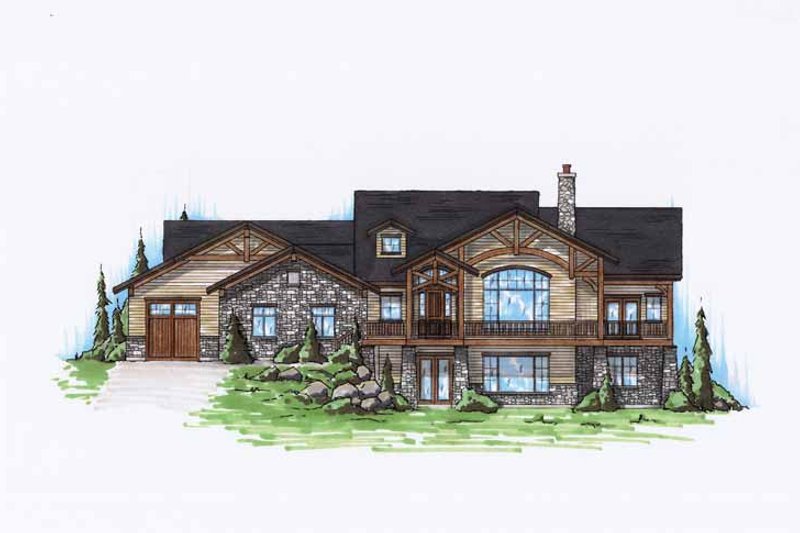 Architectural House Design - Craftsman Exterior - Front Elevation Plan #945-127