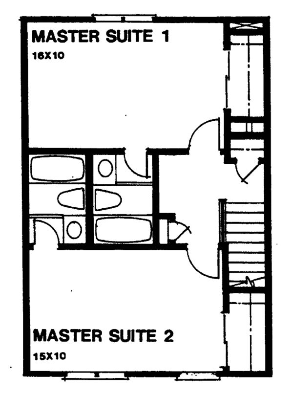 Architectural House Design - Colonial Floor Plan - Upper Floor Plan #30-219