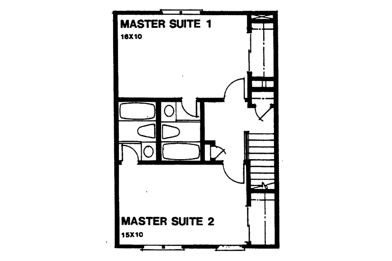 Dream House Plan - Floor Plan - Upper Floor for Colonial House Plan #30-219 - 2 bed, 2.5 bath