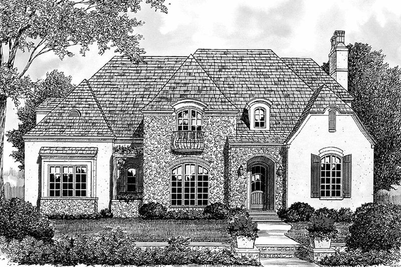 Home Plan - Exterior - Front Elevation 3 for Country House Plan #453-170 - 5 bed, 4.5 bath