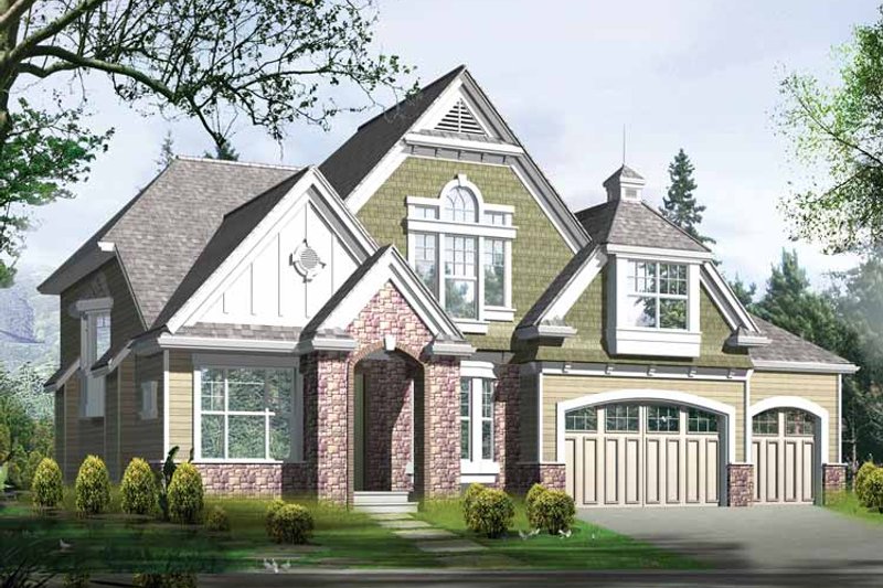 Home Plan - Exterior - Front Elevation 3 for Country House Plan #132-307 - 3 bed, 2.5 bath
