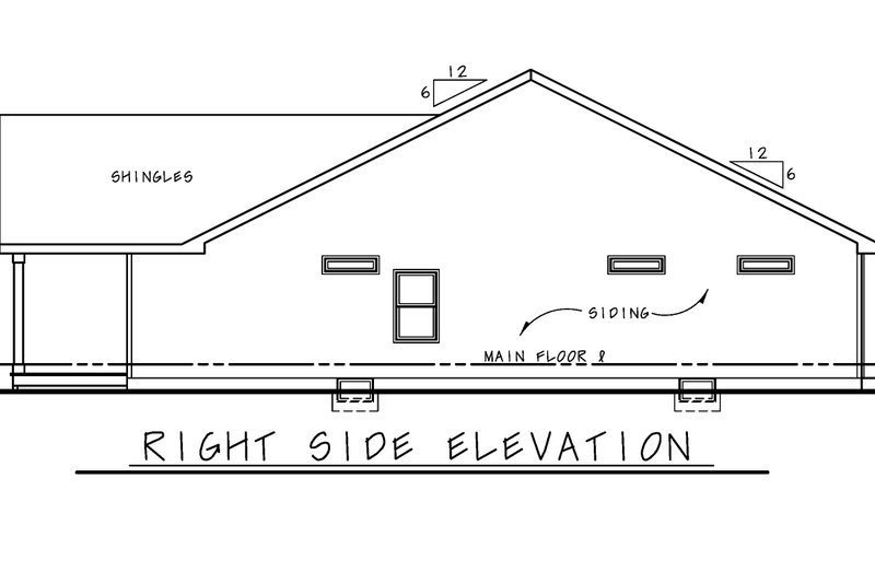 House Blueprint - Exterior - Other Elevation 1 for Farmhouse House Plan #20-2440 - 3 bed, 2 bath