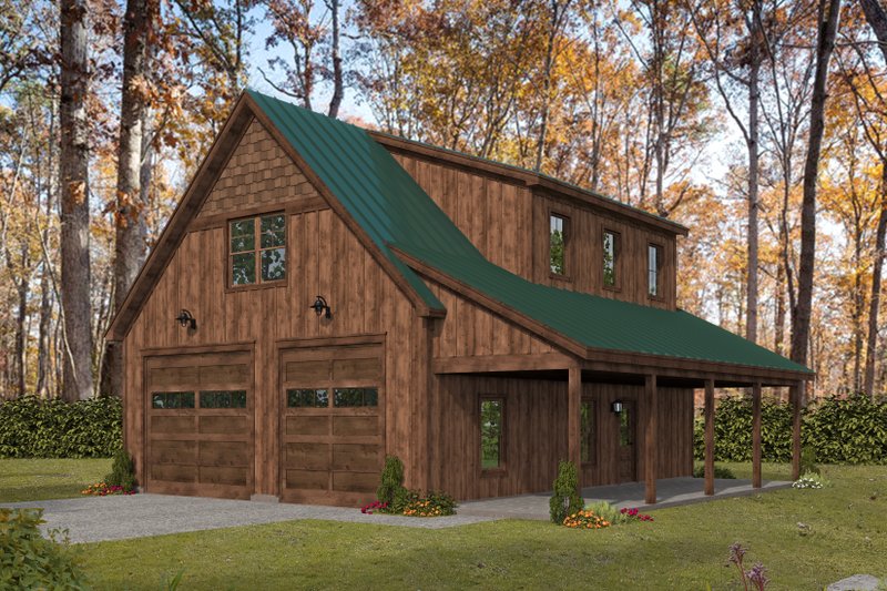 Country Style House Plan - 1 Beds 1.5 Baths 1143 Sq/Ft Plan #932-1187