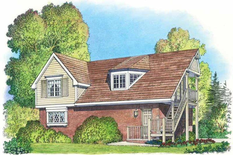 Architectural House Design - Colonial Exterior - Front Elevation Plan #1016-87
