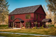 Ranch Style House Plan - 6 Beds 6 Baths 2560 Sq/Ft Plan #54-624 Exterior 