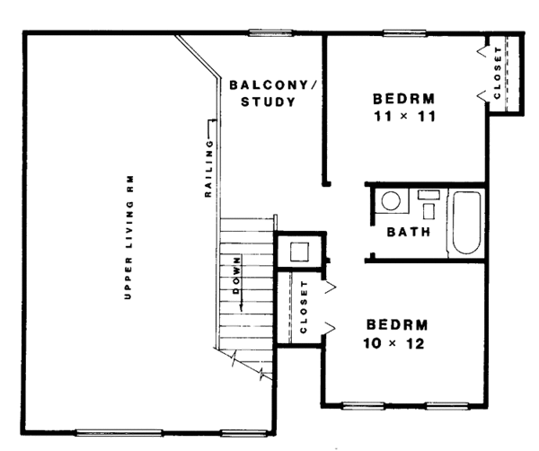 Home Plan - Contemporary Floor Plan - Upper Floor Plan #14-265