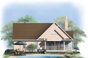 Country Exterior - Rear Elevation Plan #929-644