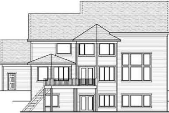 Exterior - Rear Elevation for Country House Plan #51-217 - 4 bed, 2.5 bath
