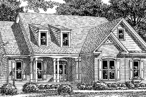 Country Exterior - Front Elevation Plan #927-742