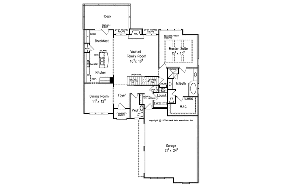 Floor Plan - Main Floor for European House Plan #927-438 - 3 bed, 2.5 bath