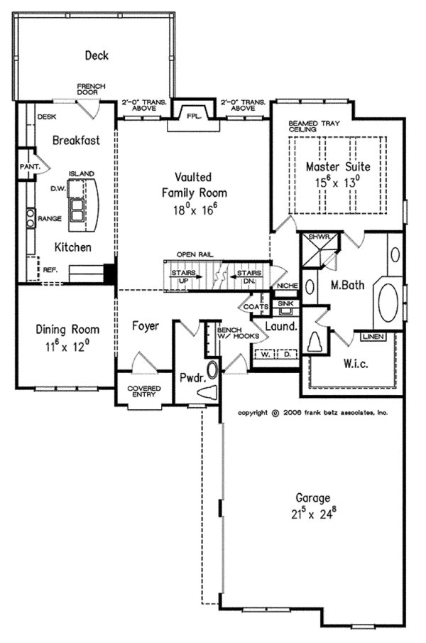 Dream House Plan - European Floor Plan - Main Floor Plan #927-438