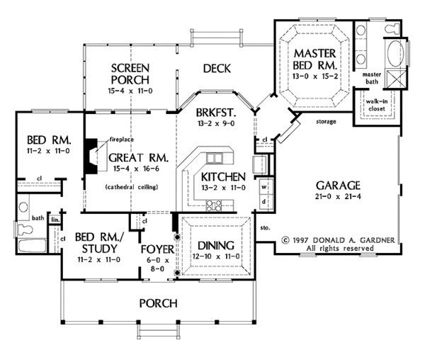 Dream House Plan - Country Floor Plan - Main Floor Plan #929-495