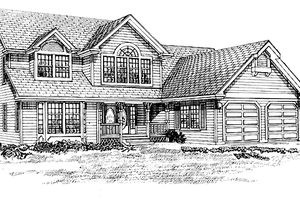 Home Plan - Exterior - Front Elevation for Country House Plan #47-1001 - 3 bed, 2.5 bath
