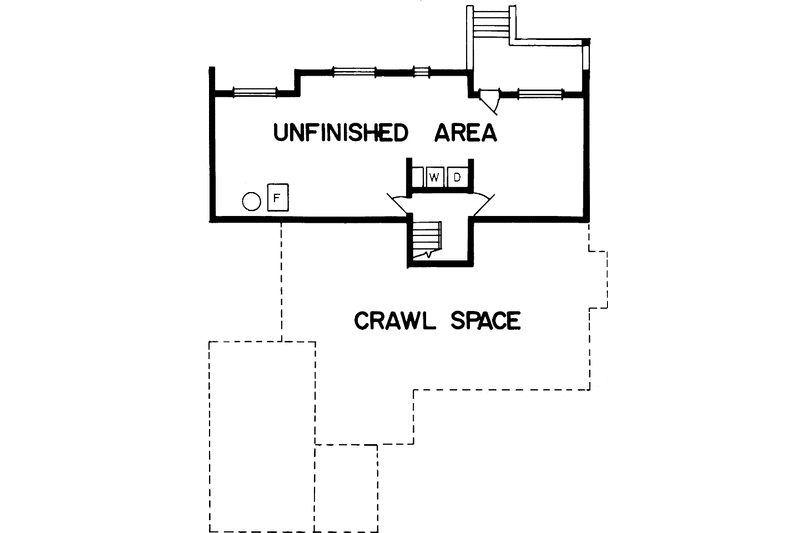 House Blueprint - Floor Plan - Lower Floor for Country House Plan #47-960 - 3 bed, 1.5 bath