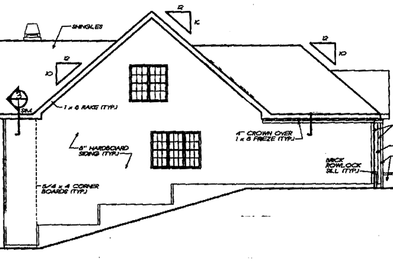 House Blueprint - Exterior - Other Elevation for Traditional House Plan #927-831 - 3 bed, 2 bath