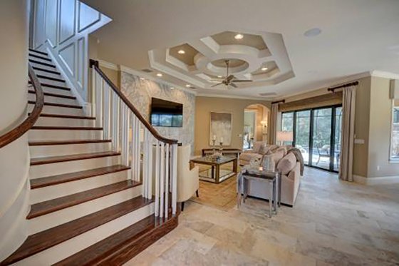 Interior - Family Room for Mediterranean House Plan #27-445 - 4 bed, 4 bath