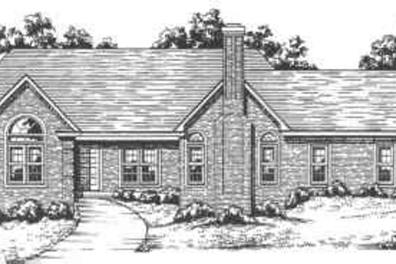 Exterior - Front Elevation for Ranch House Plan #30-175 - 3 bed, 2 bath